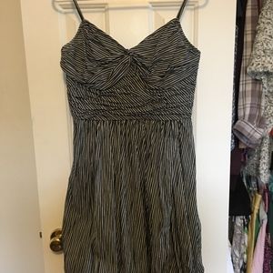 Navy and White Bubble Dress